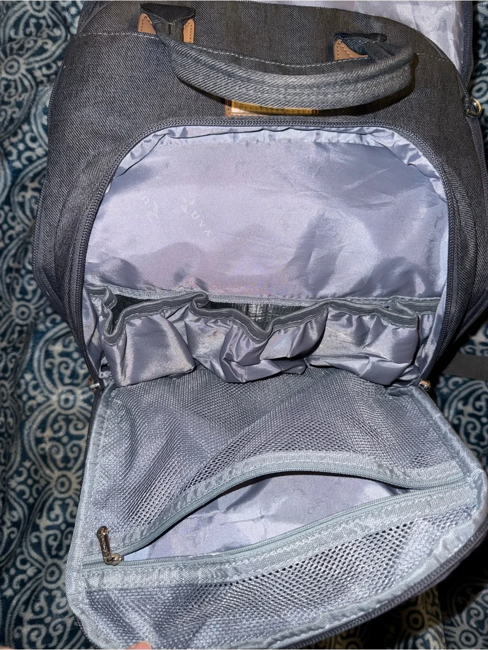 Ruvalino Diaper Bag Multi-function Travel Back Pack Maternity Changing Bags Gray